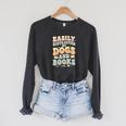 Easily Distracted By Dogs And Books Teacher Dog Mom Raglan Sleeve Sweatshirt Dark Grey Heather Easily Distracted By Dogs And Books Teacher Dog Mom Raglan Sleeve Sweatshirt Dark Grey Heather