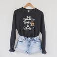 Easily Distracted By Dogs And Books Tee Raglan Sleeve Sweatshirt Dark Grey Heather