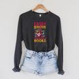 Easily Distracted By Dragons And Books Booknerd Dragon Lover Raglan Sleeve Sweatshirt Dark Grey Heather