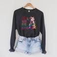 Eat Sleep Read Repeat Unicorn Read Book Reading Lovers Kids Raglan Sleeve Sweatshirt Dark Grey Heather