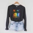 Equality Books Wildflower Rainbow LGBT Lesbian Gay Pride Raglan Sleeve Sweatshirt Dark Grey Heather Equality Books Wildflower Rainbow LGBT Lesbian Gay Pride Raglan Sleeve Sweatshirt Dark Grey Heather