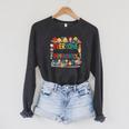 Everyone Communicates Differently Book Kids Teacher Raglan Sleeve Sweatshirt Dark Grey Heather