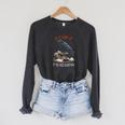 F-CAW-F Crow Book Lover Reader Gothic Humor Raglan Sleeve Sweatshirt Dark Grey Heather