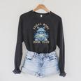 Feral Moms Book Club Raglan Sleeve Sweatshirt Dark Grey Heather Feral Moms Book Club Raglan Sleeve Sweatshirt Dark Grey Heather