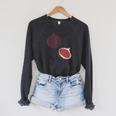 Fig 1 Figs Fruit Scientific Drawing Textbook Graphic Raglan Sleeve Sweatshirt Dark Grey Heather Fig 1 Figs Fruit Scientific Drawing Textbook Graphic Raglan Sleeve Sweatshirt Dark Grey Heather