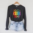 Floral Foxglove Daisy Tulip 8647 Books Lover Blooming Flower Raglan Sleeve Sweatshirt Dark Grey Heather