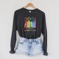 Flower Book Big Fan Of Human Rights Equality Social Justice Raglan Sleeve Sweatshirt Dark Grey Heather