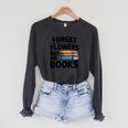 Forget The Flowers Buy Me Books Book Lover Reader Raglan Sleeve Sweatshirt Dark Grey Heather Forget The Flowers Buy Me Books Book Lover Reader Raglan Sleeve Sweatshirt Dark Grey Heather