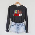 Frea-Dom Anti Ban Books I Read Banned Books Freedom Book Raglan Sleeve Sweatshirt Dark Grey Heather