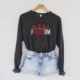 Freadom Shelf Read Reading Book Librarian Men Women Kids Performance Raglan Sleeve Sweatshirt Dark Grey Heather