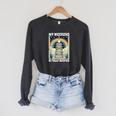 My Weekend Is Fully Booked Book Rainbow Reading Bookworm Raglan Sleeve Sweatshirt Dark Grey Heather