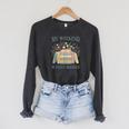 My Weekend Is Fully Booked Books Lover Raglan Sleeve Sweatshirt Dark Grey Heather