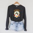 Ghost Book Reading Halloween Booooks Teacher Raglan Sleeve Sweatshirt Dark Grey Heather