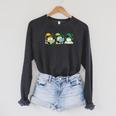 Gnomes Reading Books Teacher St Patricks Day Shamrock Irish Raglan Sleeve Sweatshirt Dark Grey Heather Gnomes Reading Books Teacher St Patricks Day Shamrock Irish Raglan Sleeve Sweatshirt Dark Grey Heather