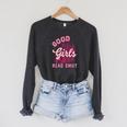 Good Girls Read Dirty Books Smutt Book Lover Women Spicy Raglan Sleeve Sweatshirt Dark Grey Heather Good Girls Read Dirty Books Smutt Book Lover Women Spicy Raglan Sleeve Sweatshirt Dark Grey Heather