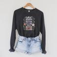 What Happens At Book Club Stays At Book Club Floral Raglan Sleeve Sweatshirt Dark Grey Heather What Happens At Book Club Stays At Book Club Floral Raglan Sleeve Sweatshirt Dark Grey Heather