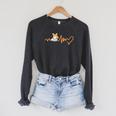 Heartbeat Corgi Reading Book Raglan Sleeve Sweatshirt Dark Grey Heather Heartbeat Corgi Reading Book Raglan Sleeve Sweatshirt Dark Grey Heather