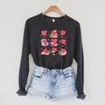 Hearts Reading Book Lovers All Booked For Valentine Raglan Sleeve Sweatshirt Dark Grey Heather Hearts Reading Book Lovers All Booked For Valentine Raglan Sleeve Sweatshirt Dark Grey Heather