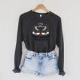 Hockey Romance Book Club Raglan Sleeve Sweatshirt Dark Grey Heather