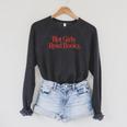 Hot Girls Read Books For Book Lovers Raglan Sleeve Sweatshirt Dark Grey Heather Hot Girls Read Books For Book Lovers Raglan Sleeve Sweatshirt Dark Grey Heather