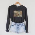 I'Ll Be In My Office Retro Cat Reading Book Nerd Read Reader Raglan Sleeve Sweatshirt Dark Grey Heather