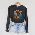 I'm With The Banned Books Tee I Read Banned Books Lovers Raglan Sleeve Sweatshirt Dark Grey Heather