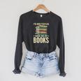 I'm Done Peopling Where Are My Books Reading Raglan Sleeve Sweatshirt Dark Grey Heather