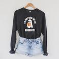 I'm Just Here For The Books Book Lovers Halloween Raglan Sleeve Sweatshirt Dark Grey Heather