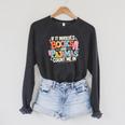 If It Involves Books And Pajamas Count Me In Reading Bedtime Raglan Sleeve Sweatshirt Dark Grey Heather