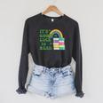 IT S Good Luck To Read Book Lover Raglan Sleeve Sweatshirt Dark Grey Heather IT S Good Luck To Read Book Lover Raglan Sleeve Sweatshirt Dark Grey Heather