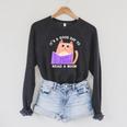 It's a Good Day To Read a Book Cat Kitty Reading Book Men Women Kids Raglan Sleeve Sweatshirt Dark Grey Heather It's a Good Day To Read a Book Cat Kitty Reading Book Men Women Kids Raglan Sleeve Sweatshirt Dark Grey Heather