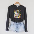 It’s a Good Day To Read a Book Floral Women Girls Book Day Raglan Sleeve Sweatshirt Dark Grey Heather