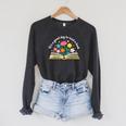 Its a Good Day To Read a Book Librarian Books Reading Floral Raglan Sleeve Sweatshirt Dark Grey Heather