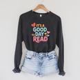 It’s a Good Day To Read For Book Lover Raglan Sleeve Sweatshirt Dark Grey Heather