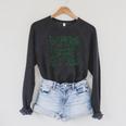 It's Good Luck To Read St Patrick's Day Book Lover Bookish Raglan Sleeve Sweatshirt Dark Grey Heather
