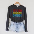 Its Too Nonfiction Outside Book Lovers Reading Vintage Raglan Sleeve Sweatshirt Dark Grey Heather