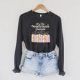 It's Too Nonfictiony Outside Retro Books With Flowers Raglan Sleeve Sweatshirt Dark Grey Heather