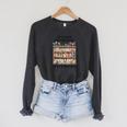 Its Not Hoarding If Its Books Butterfly Bookshelf Book Lover Raglan Sleeve Sweatshirt Dark Grey Heather