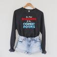 It's Not Hoarding If Its Comic Books Collector Raglan Sleeve Sweatshirt Dark Grey Heather