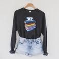 Jane Austen Books And Tea Raglan Sleeve Sweatshirt Dark Grey Heather