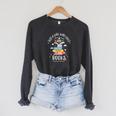 Just A Girl Who Loves Books For Bookworm Raglan Sleeve Sweatshirt Dark Grey Heather
