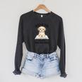 Just A Girl Who Loves Books And Dogs Puppy Pet Lover Raglan Sleeve Sweatshirt Dark Grey Heather