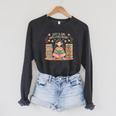 Just A Girl Who Loves Books Girls Books Lovers Reading Raglan Sleeve Sweatshirt Dark Grey Heather