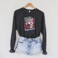 Just A Girl Who Loves Books And Wolves Cute Reading Nerd Raglan Sleeve Sweatshirt Dark Grey Heather