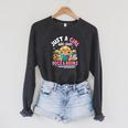 Just a Girl Who Loves Dogs & Books Dog Reading Raglan Sleeve Sweatshirt Dark Grey Heather Just a Girl Who Loves Dogs & Books Dog Reading Raglan Sleeve Sweatshirt Dark Grey Heather