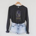 Just a Girl Who Loves Dragons & Books Women Dragon Bookish Raglan Sleeve Sweatshirt Dark Grey Heather