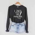 I Just Really Like Coloring Books Okay Quote Raglan Sleeve Sweatshirt Dark Grey Heather