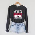 I Just Want To Read Books And Pet Dogs Cute Animal Reading Raglan Sleeve Sweatshirt Dark Grey Heather I Just Want To Read Books And Pet Dogs Cute Animal Reading Raglan Sleeve Sweatshirt Dark Grey Heather