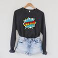 Kids Boys Jaxson Comic Book Superhero Name Raglan Sleeve Sweatshirt Dark Grey Heather