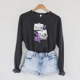 Kids DOAWK Purple Loded Diper Collage Book Series Raglan Sleeve Sweatshirt Dark Grey Heather